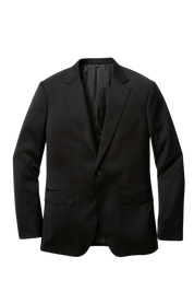 BLack Wool Stretch 2-Button Notch Lapel Suit