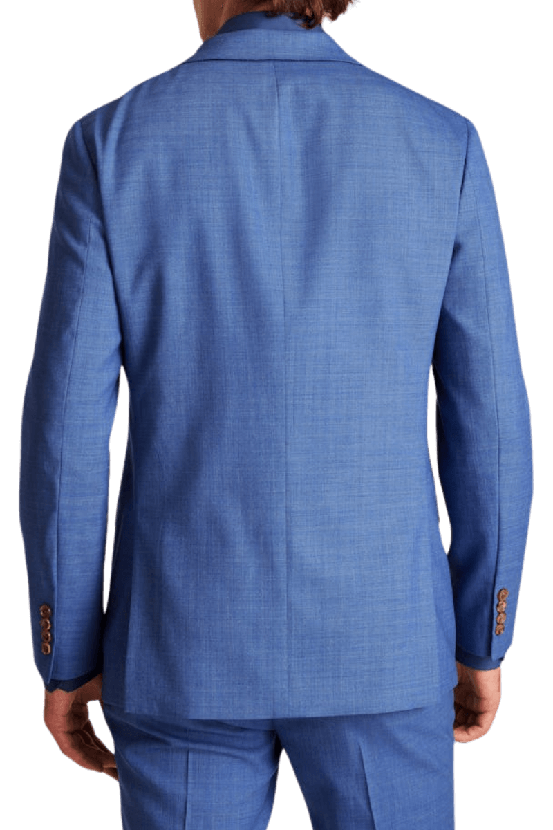 BLue Wool Stretch 2-Button Notch Lapel Suit