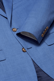 BLue Wool Stretch 2-Button Notch Lapel Suit