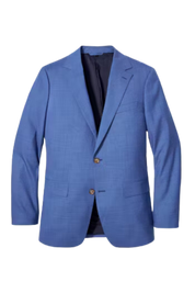 BLue Wool Stretch 2-Button Notch Lapel Suit