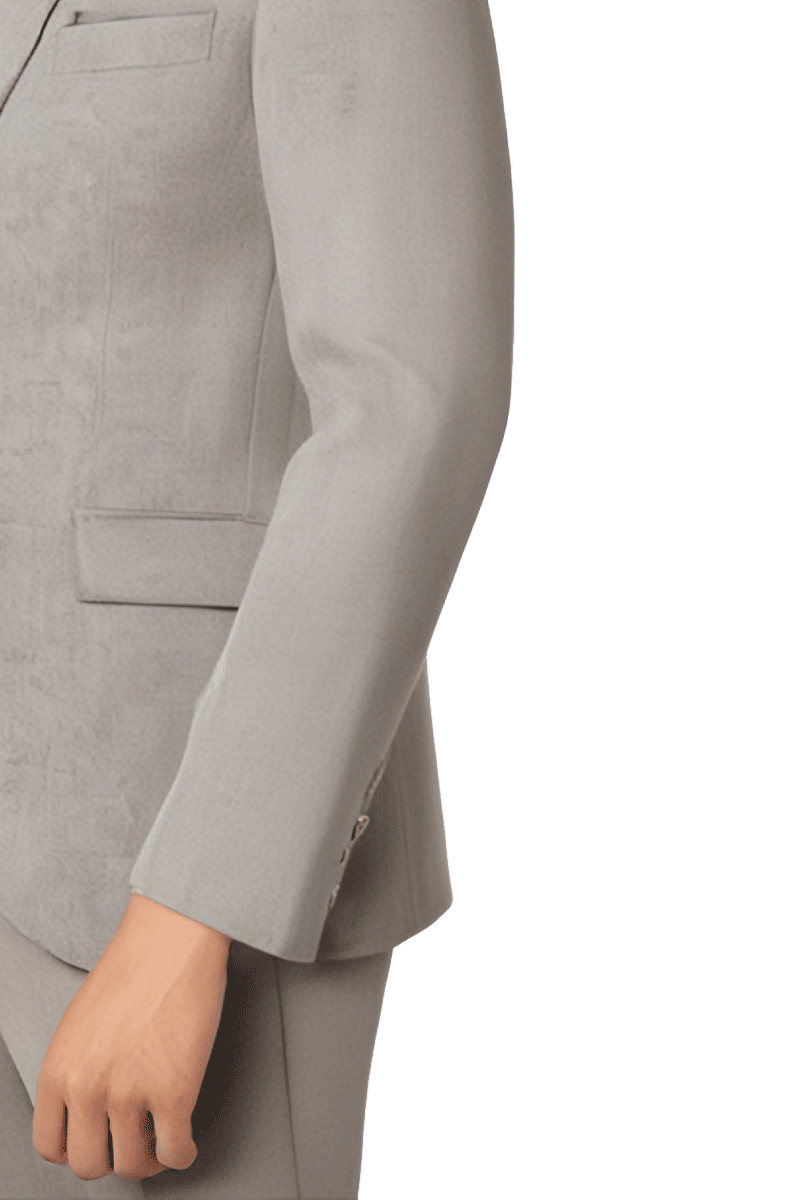 Beige Gray Slim Fit 2 piece 2-Button Suit