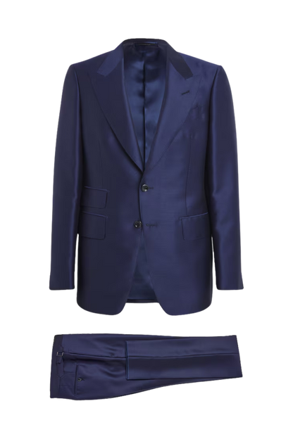 Costume bleu coupe régulière 2 pièces 2 boutons