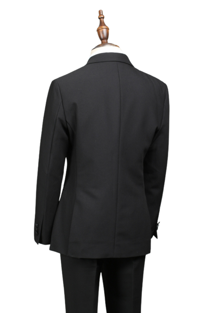 Costume noir coupe slim premium à 1 bouton 