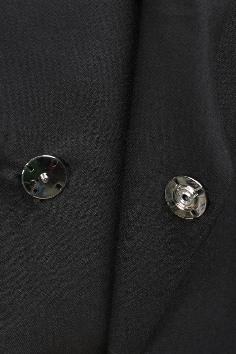 Costume noir coupe slim premium à 1 bouton 