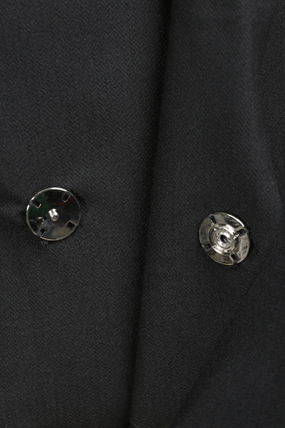 Costume noir coupe slim premium à 1 bouton 