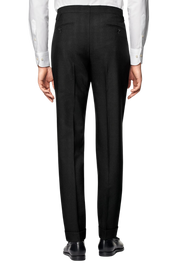 Black 2-Button Wool Single Breasted Suit