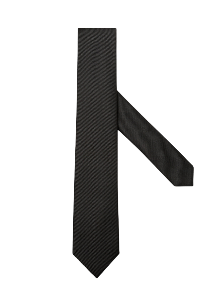 Black British Twill Classic Tie