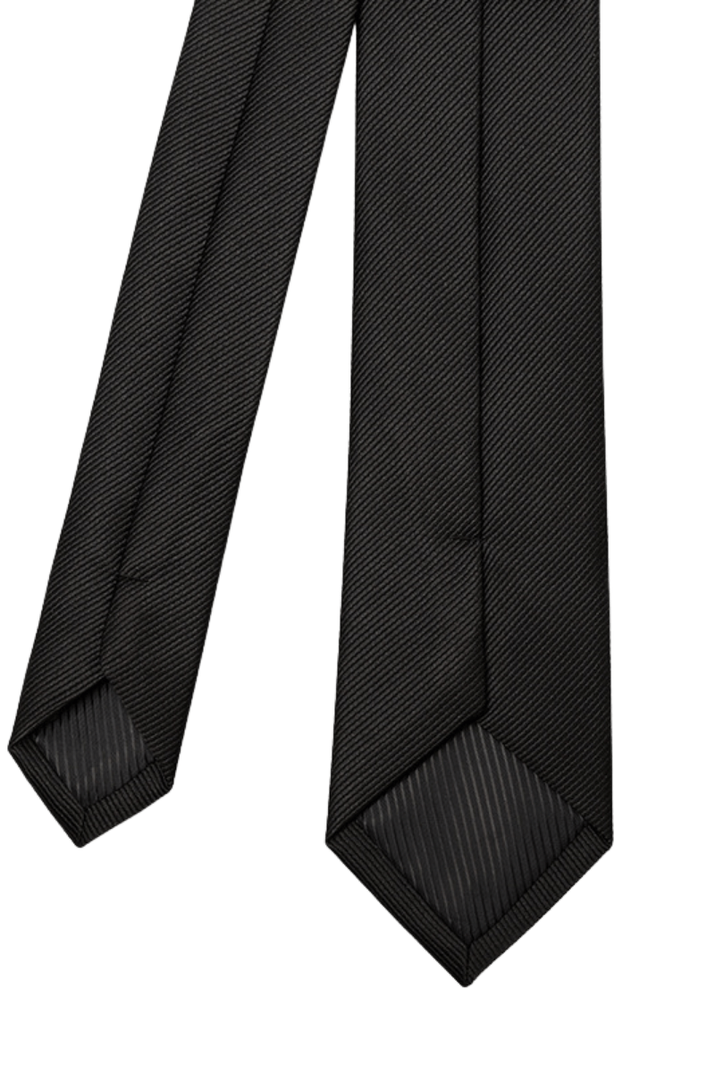 Black British Twill Classic Tie