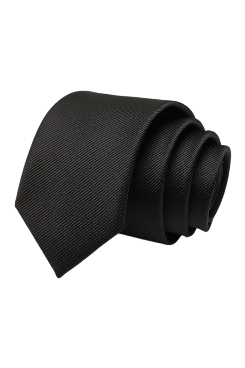 Black British Twill Classic Tie