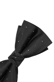 Black Elegant Polka Dots Pre-Tied Bow Tie