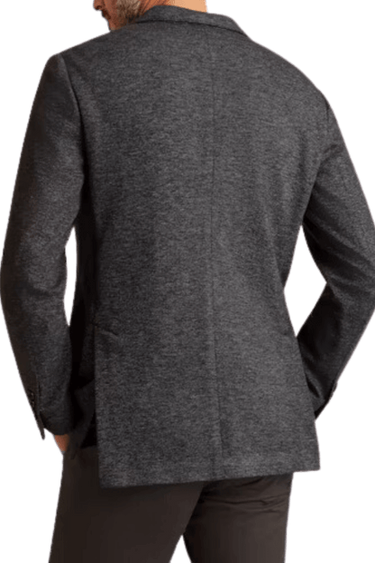 Chaqueta de botonadura sencilla con solapas anchas y dos botones de color negro