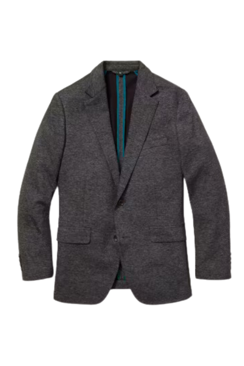 Black Lapel Width 2-Button Single Breasted Jacket