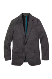 Black Lapel Width 2-Button Single Breasted Jacket