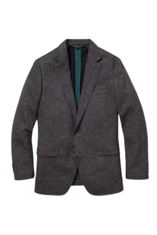 Black Lapel Width 2-Button Single Breasted Jacket