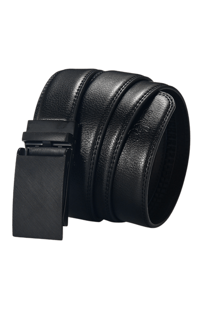 Men's Black Leather Dress Regular Belt