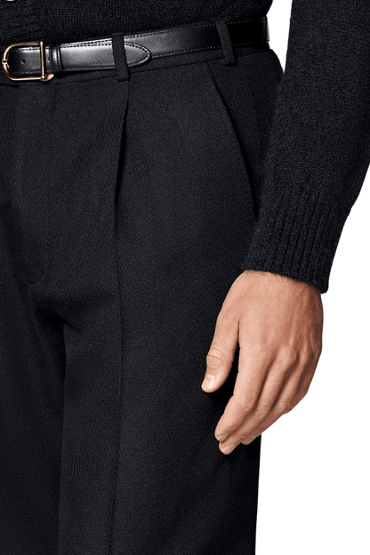 Black Modern Fit Wool Single Breasted Suit