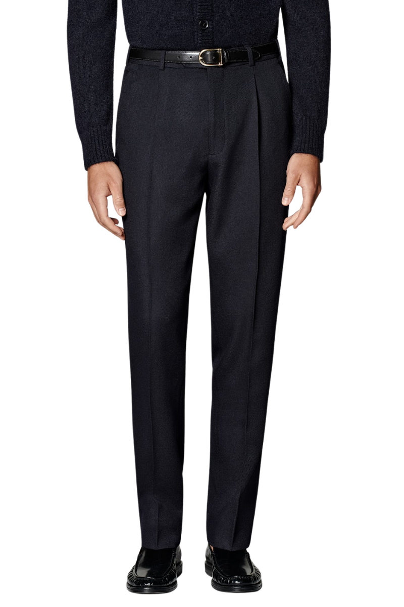 Black Modern Fit Wool Single Breasted Suit