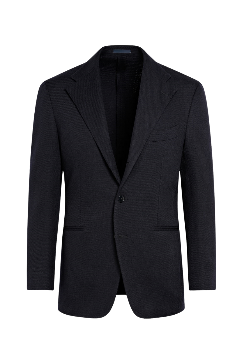 Black Modern Fit Wool Single Breasted Suit