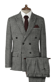 Black & White Houndstooth Tweed Suit