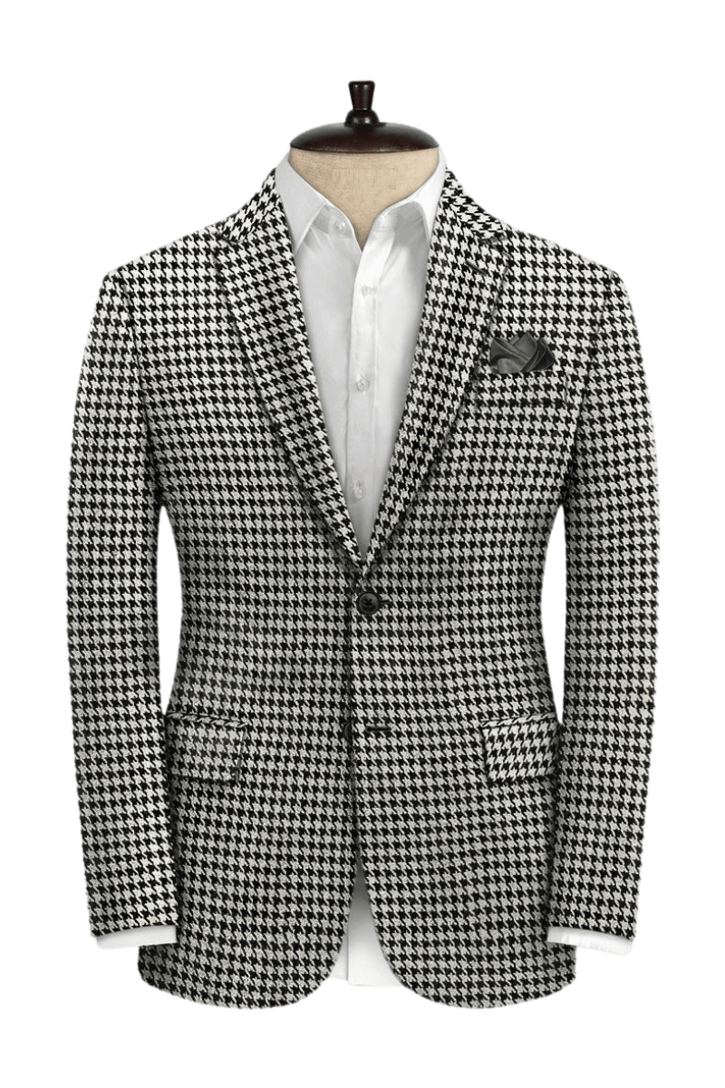 Black & White Houndstooth Tweed Suit