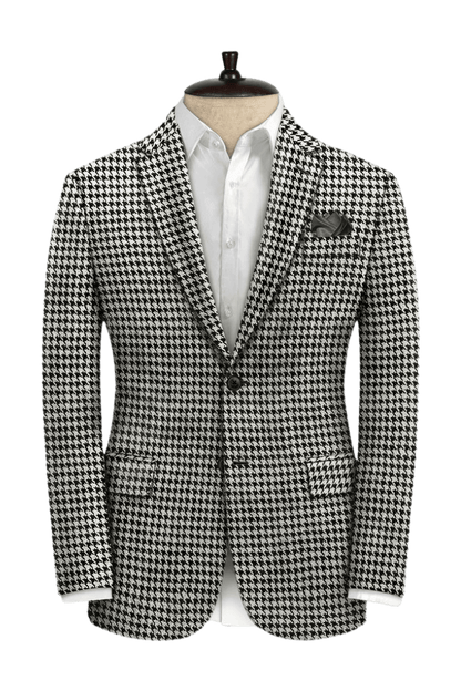 Black & White Houndstooth Tweed Suit