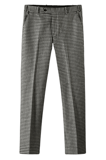 Black & White Houndstooth Tweed Suit