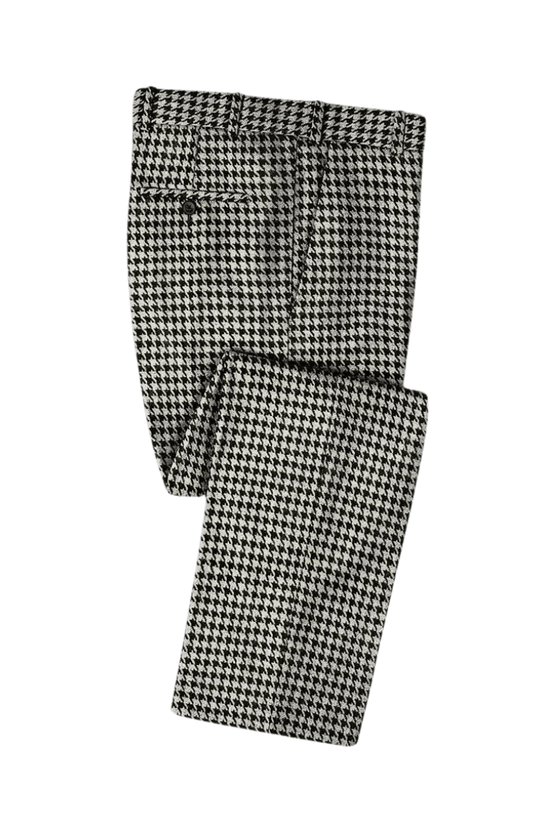 Black & White Houndstooth Tweed Suit