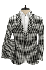 Black & White Houndstooth Tweed Suit