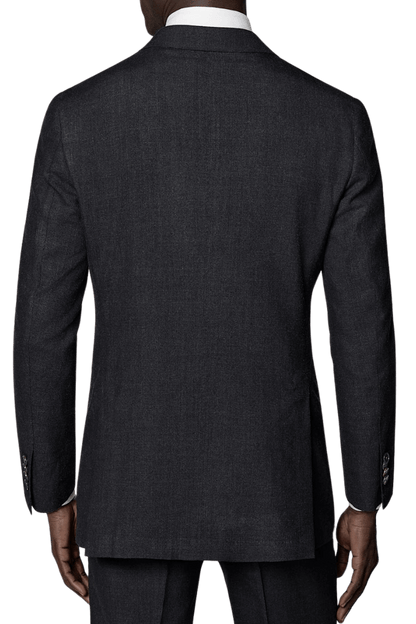 Black Wool Double Breasted 2-Piece Suit