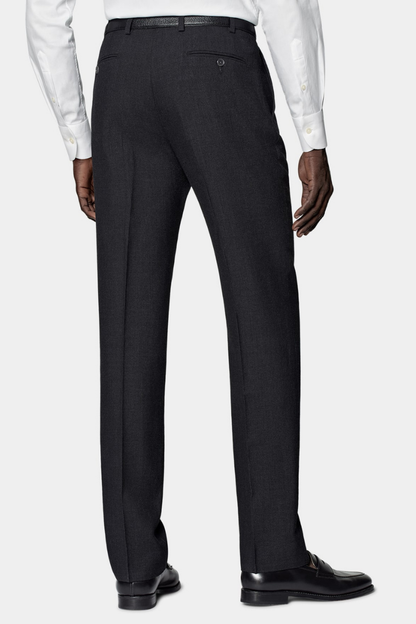 Black Wool Double Breasted 2-Piece Suit