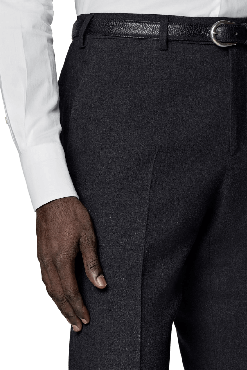 Black Wool Double Breasted 2-Piece Suit