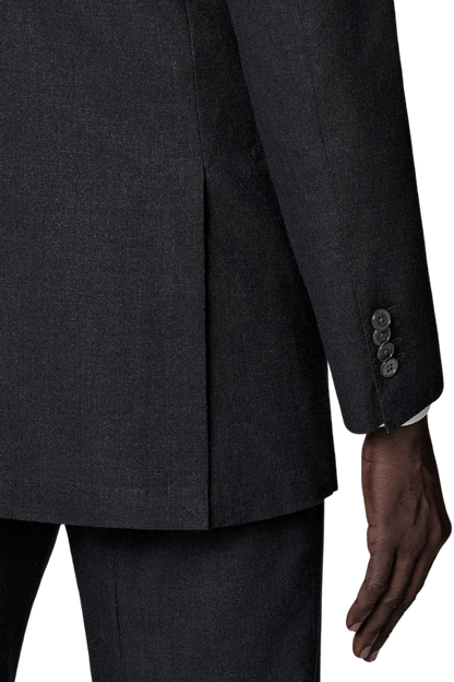 Black Wool Double Breasted 2-Piece Suit