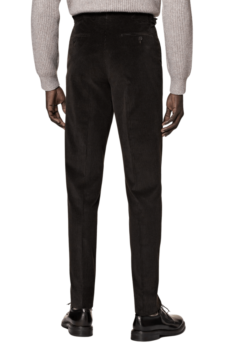 Dark Brown Wool Double Breasted 2-Piece Suit