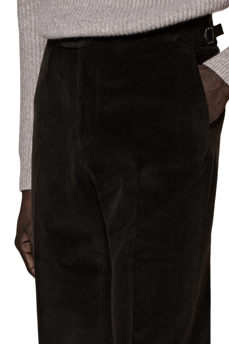 Dark Brown Wool Double Breasted 2-Piece Suit