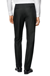 Black Wool Single Breasted 2-Piece Suit