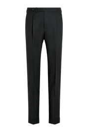 Black Wool Single Breasted 2-Piece Suit