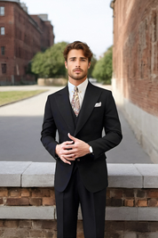 Black Milano Wedding 3-Piece Suit