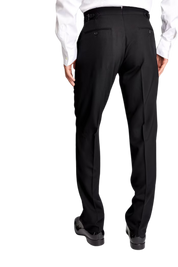 Black Regular fit 2-Piece 1 Button Suit