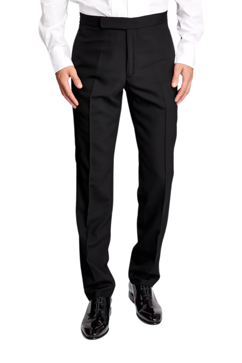 Black Regular fit 2-Piece 1 Button Suit