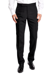 Black Regular fit 2-Piece 1 Button Suit