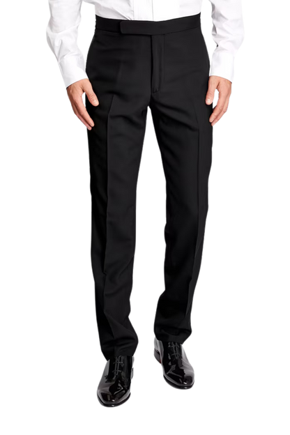 Costume 2 pièces noir coupe standard à 1 bouton 