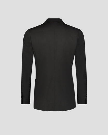 Classic Black 2-piece Peak Lapel double-breasted suit