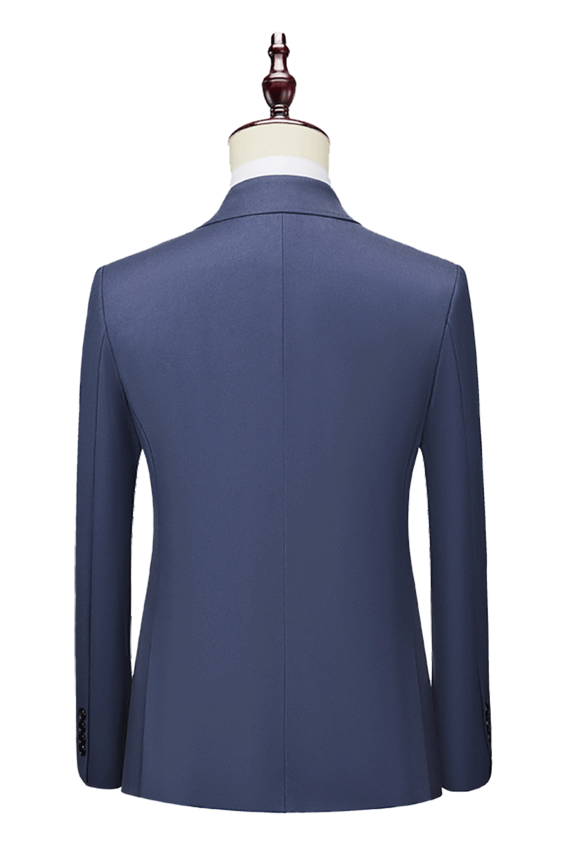 Blue 2-Button Flexible Waistband Modern Fit Suit