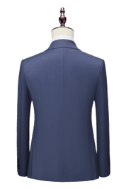 Blue 2-Button Flexible Waistband Modern Fit Suit