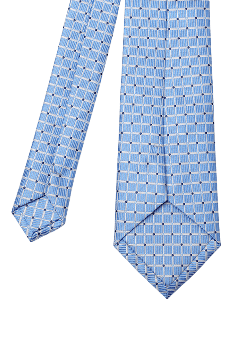 Blue & White Plaid Men's Business Tie