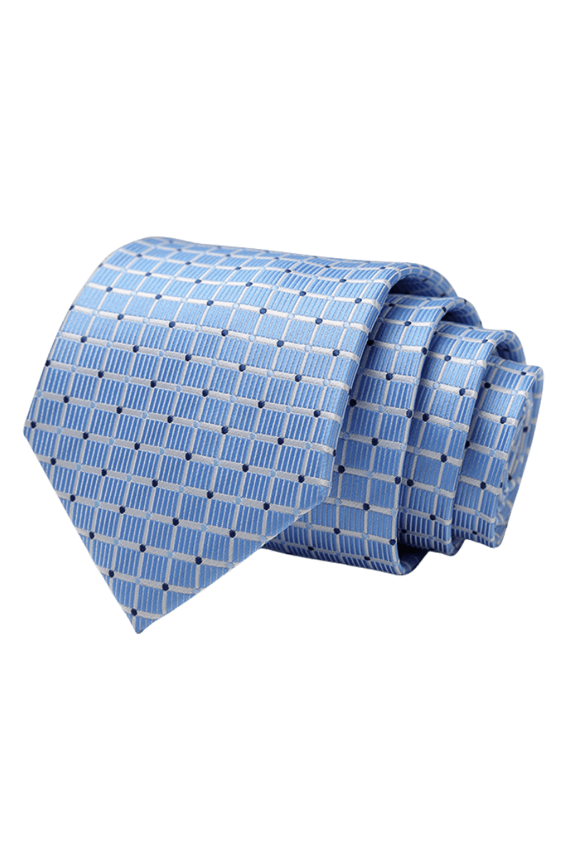 Blue & White Plaid Men's Business Tie