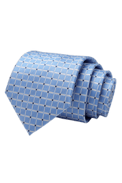 Blue & White Plaid Men's Business Tie