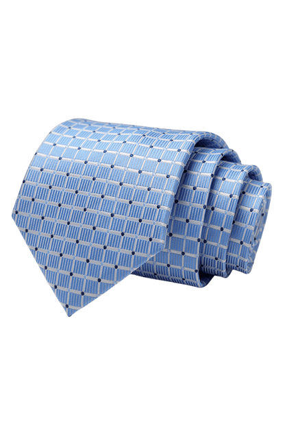 Blue & White Plaid Men's Business Tie