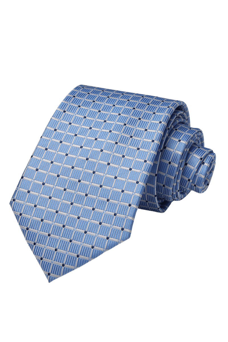 Blue & White Plaid Men's Business Tie