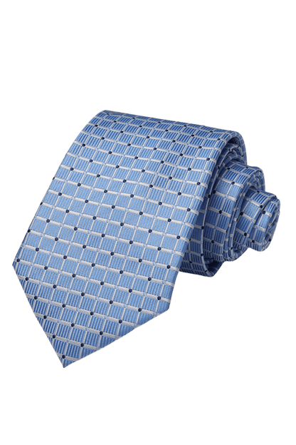 Blue & White Plaid Men's Business Tie